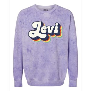 Levi Name Personalized Surname First Name Levi Colorblast Crewneck Sweatshirt