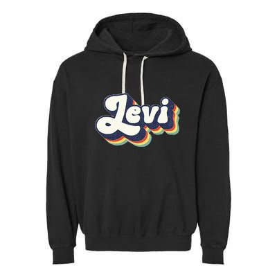 Levi Name Personalized Surname First Name Levi Garment-Dyed Fleece Hoodie