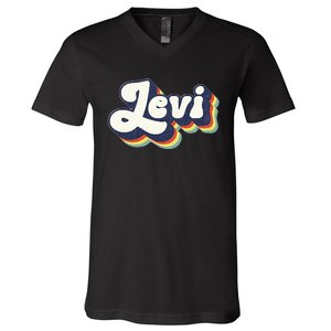 Levi Name Personalized Surname First Name Levi V-Neck T-Shirt