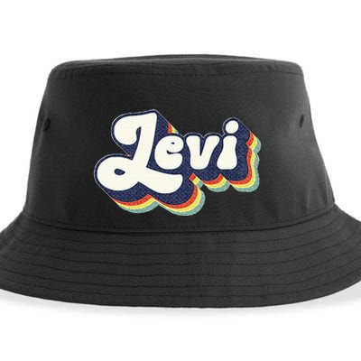 Levi Name Personalized Surname First Name Levi Sustainable Bucket Hat