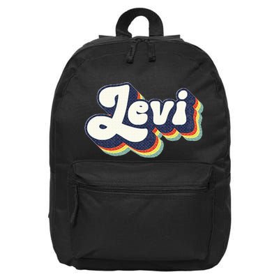 Levi Name Personalized Surname First Name Levi 16 in Basic Backpack