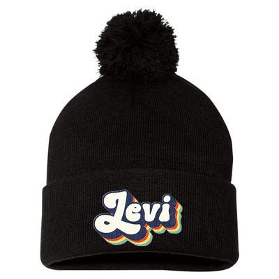 Levi Name Personalized Surname First Name Levi Pom Pom 12in Knit Beanie