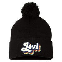 Levi Name Personalized Surname First Name Levi Pom Pom 12in Knit Beanie