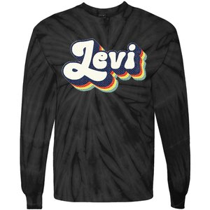 Levi Name Personalized Surname First Name Levi Tie-Dye Long Sleeve Shirt