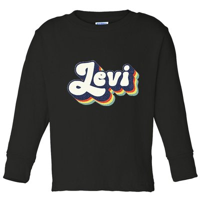 Levi Name Personalized Surname First Name Levi Toddler Long Sleeve Shirt