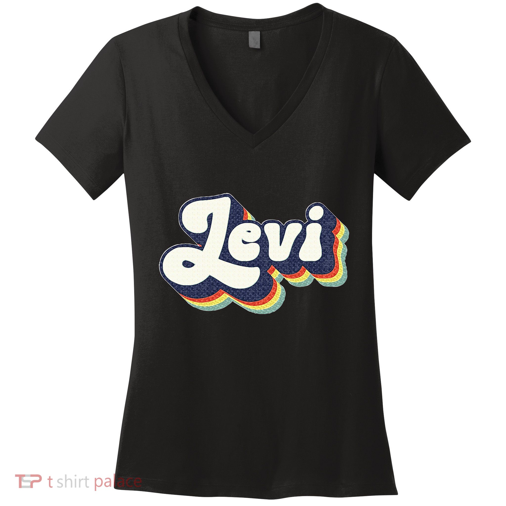 Levi Name Personalized Surname First Name Levi Women's V-Neck T-Shirt