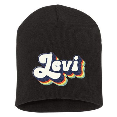 Levi Name Personalized Surname First Name Levi Short Acrylic Beanie