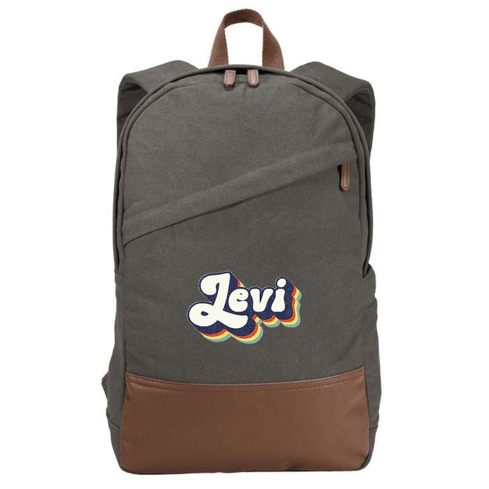 Levi Name Personalized Surname First Name Levi Cotton Canvas Backpack