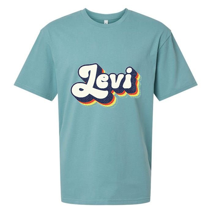 Levi Name Personalized Surname First Name Levi Sueded Cloud Jersey T-Shirt
