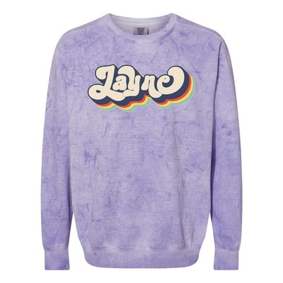 Layne Name Personalized Surname First Name Layne Colorblast Crewneck Sweatshirt