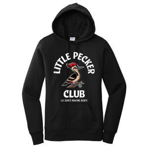 Little Nature Pecker Club Funny Woodpecker Women's Pullover Hoodie