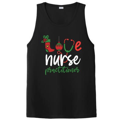 Love Nurse Practitioner Stethoscope Christmas SantaS Nurse Cute Gift PosiCharge Competitor Tank