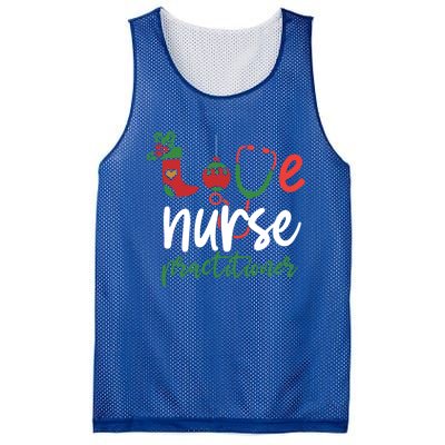 Love Nurse Practitioner Stethoscope Christmas SantaS Nurse Cute Gift Mesh Reversible Basketball Jersey Tank