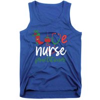 Love Nurse Practitioner Stethoscope Christmas SantaS Nurse Cute Gift Tank Top