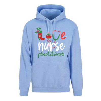 Love Nurse Practitioner Stethoscope Christmas SantaS Nurse Cute Gift Unisex Surf Hoodie