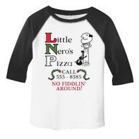 Little NeroS Pizza No Around Vintage Printed Graphic Toddler Fine Jersey T-Shirt