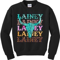 Lainey Name Personalized Cute Gifts Idea Lainey Bullskull Kids Sweatshirt