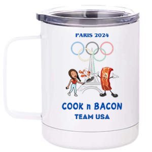 Limited Number1zie Paris 2024 Cook N Bacon Usa 12 oz Stainless Steel Tumbler Cup