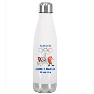 Limited Number1zie Paris 2024 Cook N Bacon Usa Stainless Steel Insulated Water Bottle