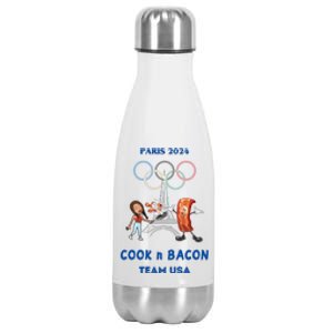 Limited Number1zie Paris 2024 Cook N Bacon Usa Stainless Steel Insulated Water Bottle