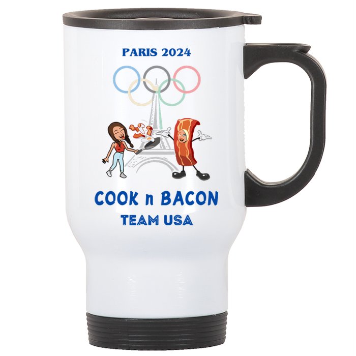 Limited Number1zie Paris 2024 Cook N Bacon Usa Stainless Steel Travel Mug