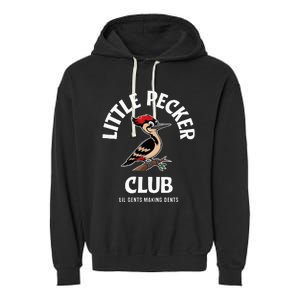 Little Nature Pecker Club Funny Woodpecker Garment-Dyed Fleece Hoodie