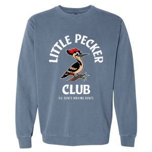 Little Nature Pecker Club Funny Woodpecker Garment-Dyed Sweatshirt