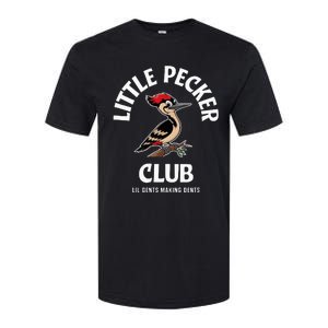 Little Nature Pecker Club Funny Woodpecker Softstyle CVC T-Shirt