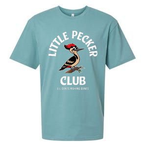 Little Nature Pecker Club Funny Woodpecker Sueded Cloud Jersey T-Shirt