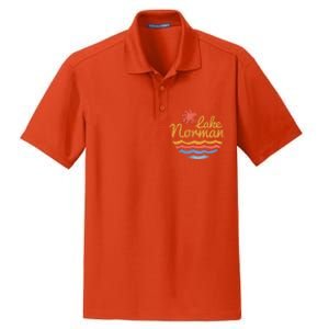 Lake Norman Retro Logo Dry Zone Grid Polo