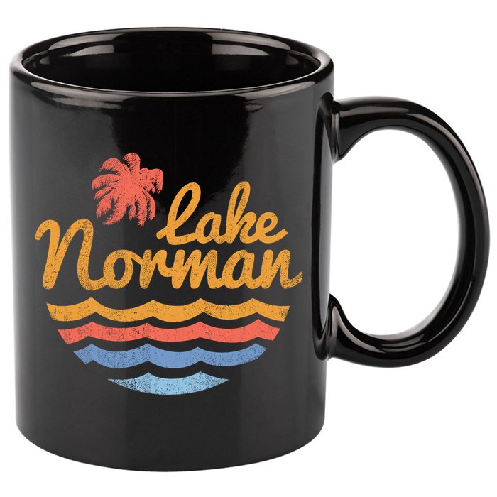 Lake Norman Retro Logo 11oz C Handle Ceramic Mug