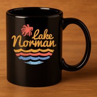 Lake Norman Retro Logo 11oz C Handle Ceramic Mug
