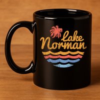 Lake Norman Retro Logo 11oz C Handle Ceramic Mug