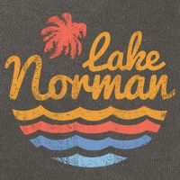 Lake Norman Retro Logo Cotton Canvas Backpack