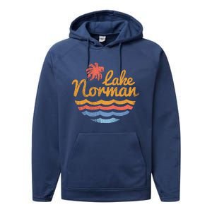 Lake Norman Retro Logo Performance Fleece Hoodie