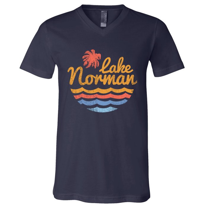 Lake Norman Retro Logo V-Neck T-Shirt