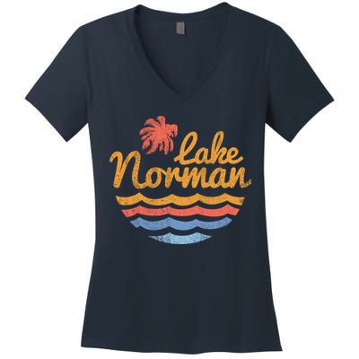 Lake Norman Retro Logo Women's V-Neck T-Shirt