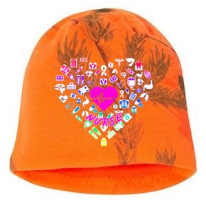 Love Nursing Rainbow Heart Collage Kati - Camo Knit Beanie