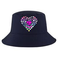 Love Nursing Rainbow Heart Collage Cool Comfort Performance Bucket Hat