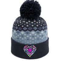 Love Nursing Rainbow Heart Collage The Baniff Cuffed Pom Beanie