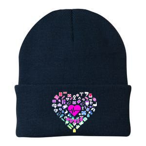 Love Nursing Rainbow Heart Collage Knit Cap Winter Beanie