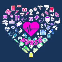 Love Nursing Rainbow Heart Collage Womens Tank Top