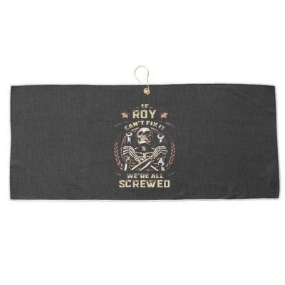 Last Name Roy If Roy CanT Fix It Large Microfiber Waffle Golf Towel