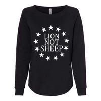 Lion Not Sheep Womens California Wash Sweatshirt