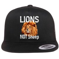 LIONS Not SHEEP, Antiliberal Flat Bill Trucker Hat