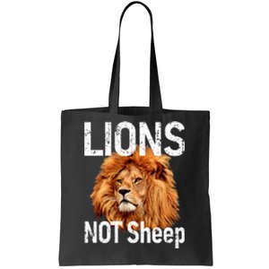 LIONS Not SHEEP, Antiliberal Tote Bag