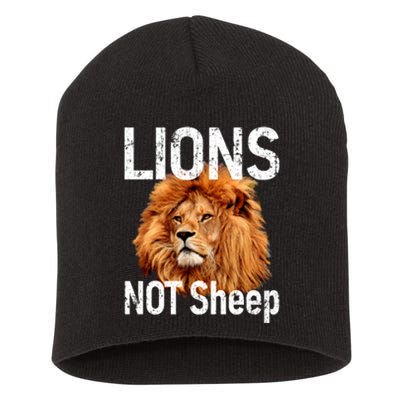 LIONS Not SHEEP, Antiliberal Short Acrylic Beanie