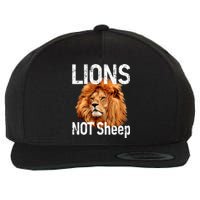 LIONS Not SHEEP, Antiliberal Wool Snapback Cap