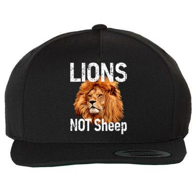 LIONS Not SHEEP, Antiliberal Wool Snapback Cap