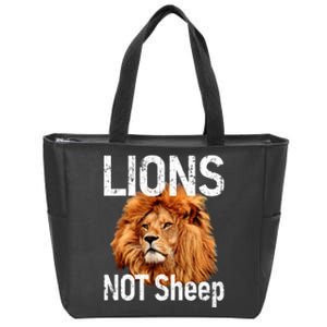 LIONS Not SHEEP, Antiliberal Zip Tote Bag